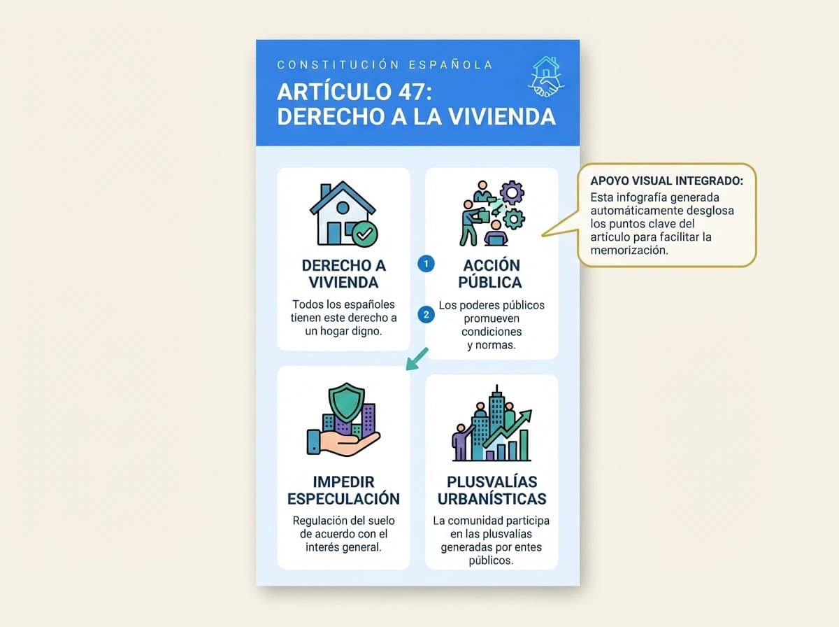 Captura de infografía visual explicativa de un artículo de la oposición