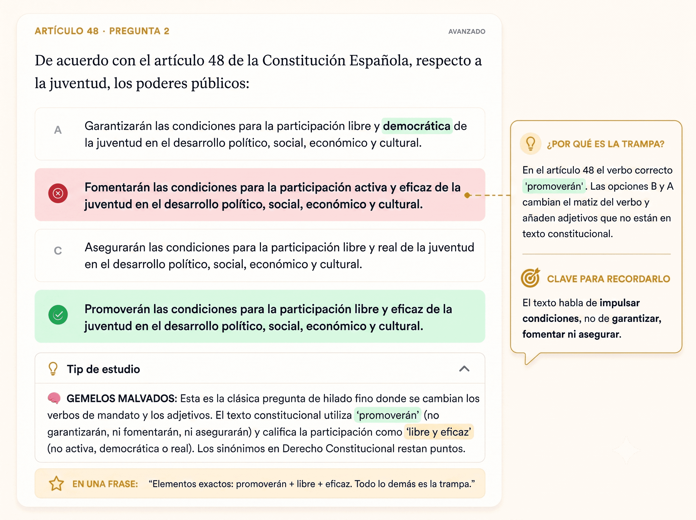 Captura del acordeón de tip de estudio con consejos pedagógicos